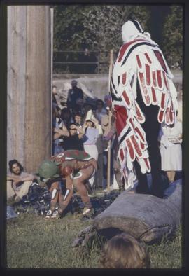 Performance at Canadian Museums Association barbecue with crowd