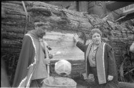 Mercy blesses the canoe log