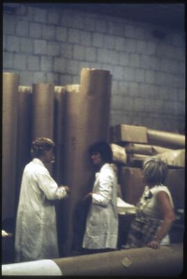 Audrey Shane and others packing August 1975