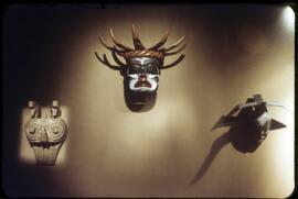 Three masks on display in Montréal