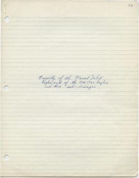 Student's paper - Property of the Masset Inlet Eagles and of the StA stas Eagles and their sub li...