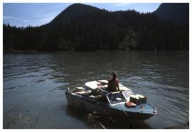 Man on boat near Kingcome Inlet