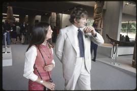 A man and woman at the opening of the Museum of Anthropology