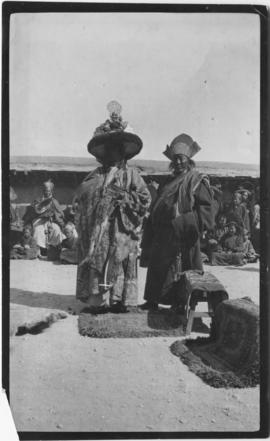 Lama and ABBOT in full ceremonial dress