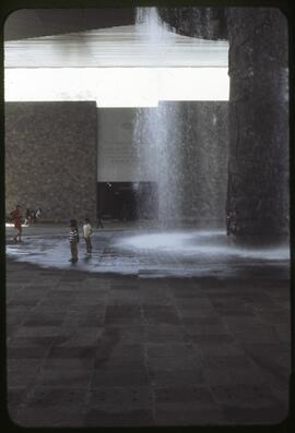 Fountain in the courtyard of the National Museum of Anthropology in Mexico