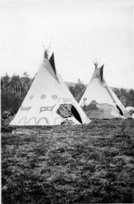 Teepees up for summer living. Morley.