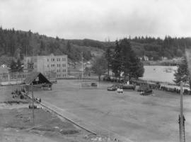 Elevated view of service from a distance