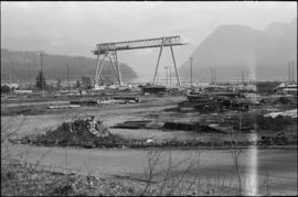 Norman Tait's first view of log at the L&K Log-sorting yard in Gibson’s Landing, B.C.