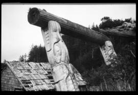 House posts in situ on Hope Island