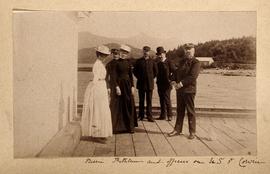 Bessii (?) Kathleen (?) and Officers on U.S. Fort Corwin (?)