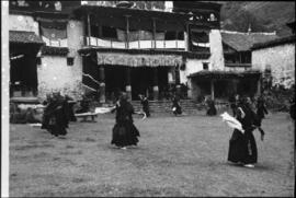Tibetian Buddhist monks dancing
