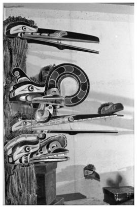Kwakwaka'wakw mask display at U.B.C. Museum of Anthropology