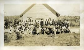 Group photograph outside of St. George's Residential School