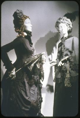Victorian ladies' clothing on display at the Vancouver Centennial Museum