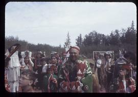 Children and adults in ceremonial dress, Alert Bay