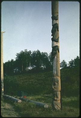 Poles in Ball Park, Old Hazelton, B.C.