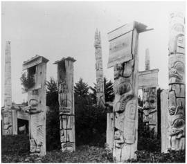Unidetified totem poles