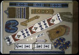 Beadwork belts, pouches, and moccasins