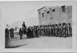 Soldiers standing in rows