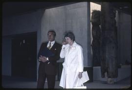 Audrey Hawthorn and a man at a press conference