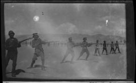 Troops practicing firing