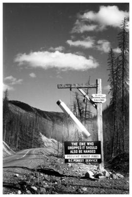 Prevent Forest Fire sign in Manning Park
