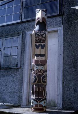 Thunderbird totem pole, front view