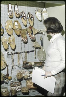 Museum staff in visible storage