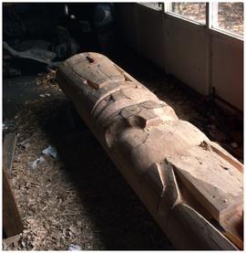 Totem pole for Haida Housefront by Gerry Marks & Francis Williams for National Museum of Ethn...
