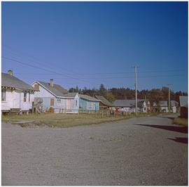 Haida,' Masset gravel road with houses