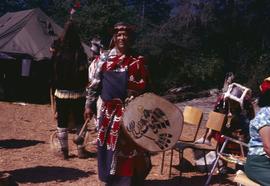 Woman and drum