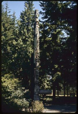 Kwakiutl, raven totem pole #3, Totem Park, UBC, Vancouver