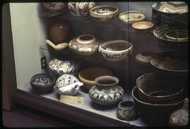 Hopi and Pueblo pottery in visible storage