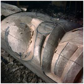 Totem pole for Haida Housefront by Gerry Marks & Francis Williams for National Museum of Ethn...