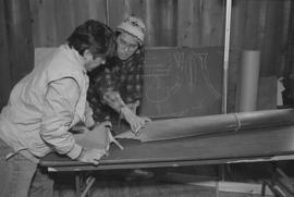 [Norman and Chip finalize measurements inside Mortuary House]