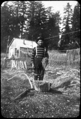 A man doing farm work