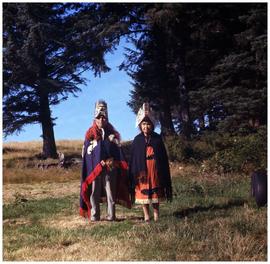 Nuu-chah-nulth], Yuquot, couple in ceremonial dress