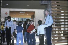 John with group of school children @ 1979