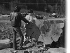 Norman Tait's first view of log at the L&K Log-sorting yard in Gibson’s Landing, B.C.