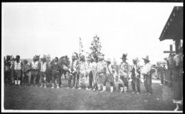 Group portrait of men in native dress