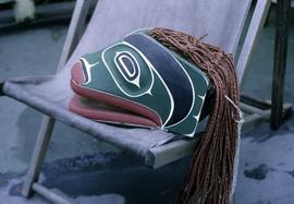 Frog mask from left side
