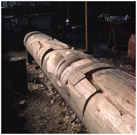 Totem pole for Haida Housefront by Gerry Marks & Francis Williams for National Museum of Ethn...