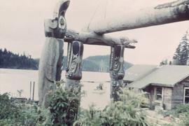House posts and beam, Quatsino, BC