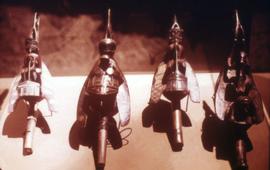 Rattles on display in Montréal