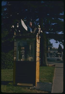 Thunderbird phone booth in front of Empress, Victoria, B.C.