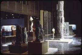 Stone sculptures in the National Museum of Anthropology in Mexico