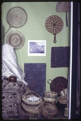 Fans, baskets, and other objects from Oceania