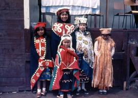 Children dressed in regalia, view two