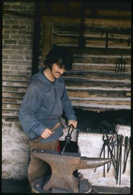 Blacksmith at Lower Fort Garry, Man.