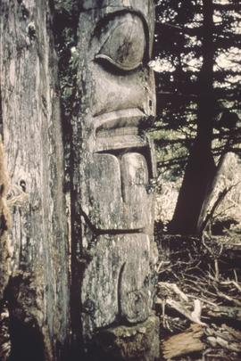 Totem pole or house post, Anthony Island